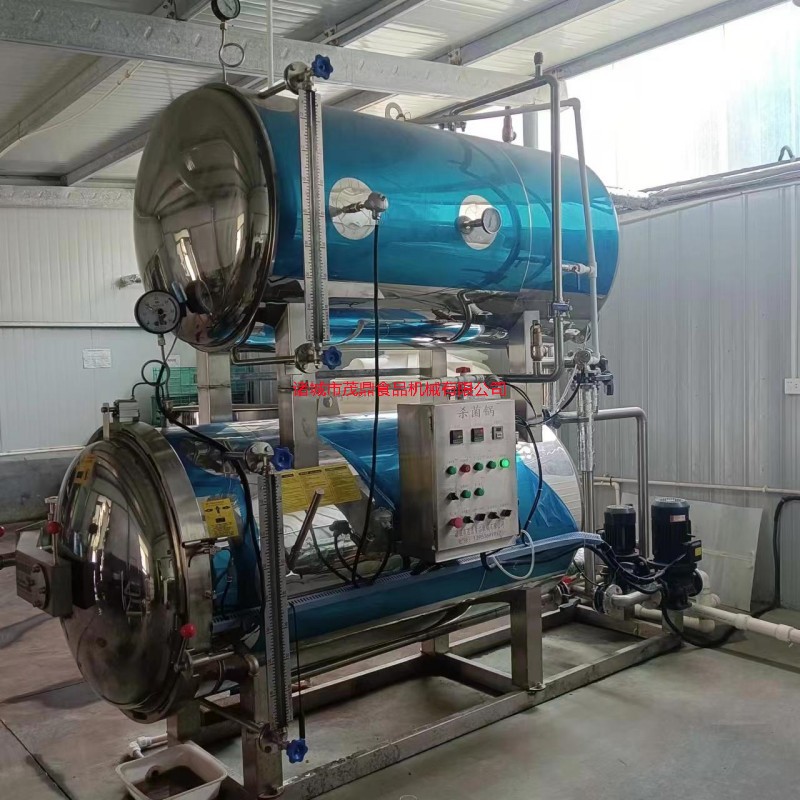 卤煮花生水浴式杀菌锅真空包装熟食水浸式杀菌釜厂家上门安装