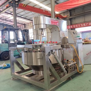 全自动燃气加热行星搅拌炒锅 火锅底料熬制机高粘度酱料刮底搅拌锅阿胶行星搅拌炒锅质量保障